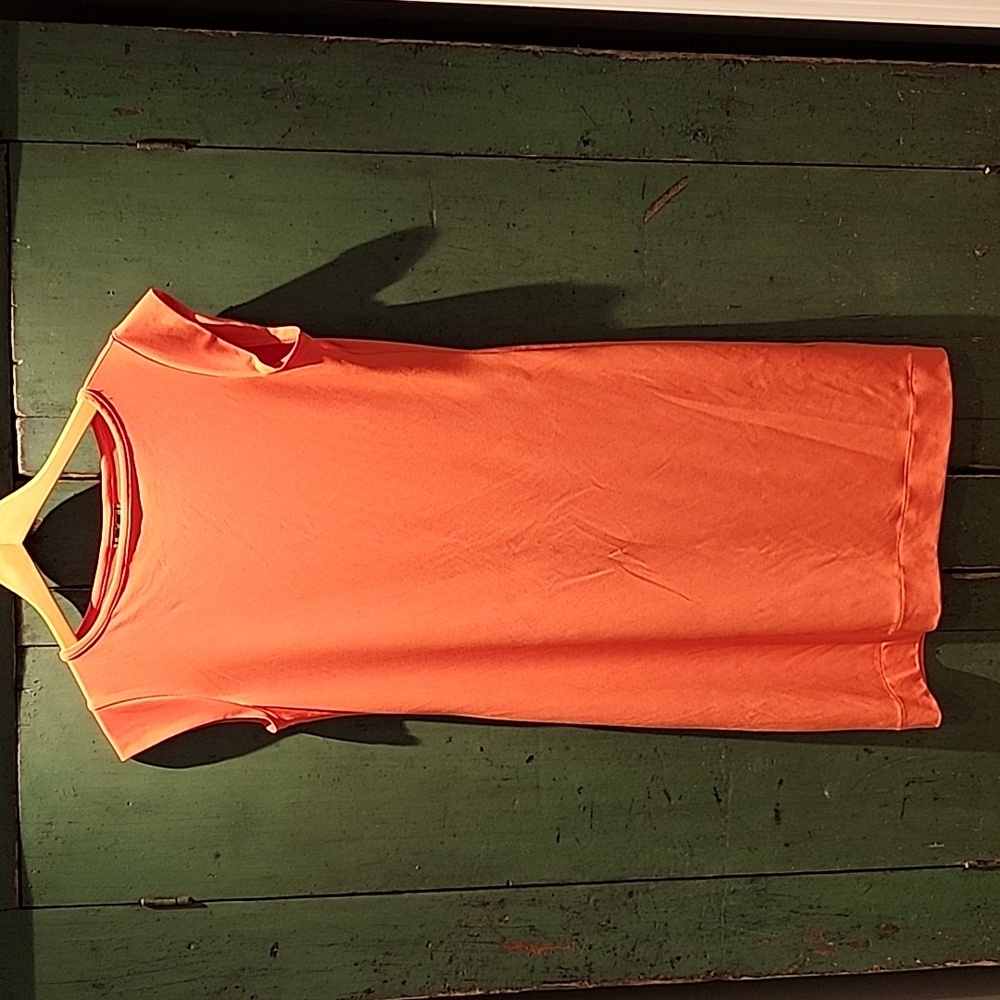 Orange dress with cap sleeves
